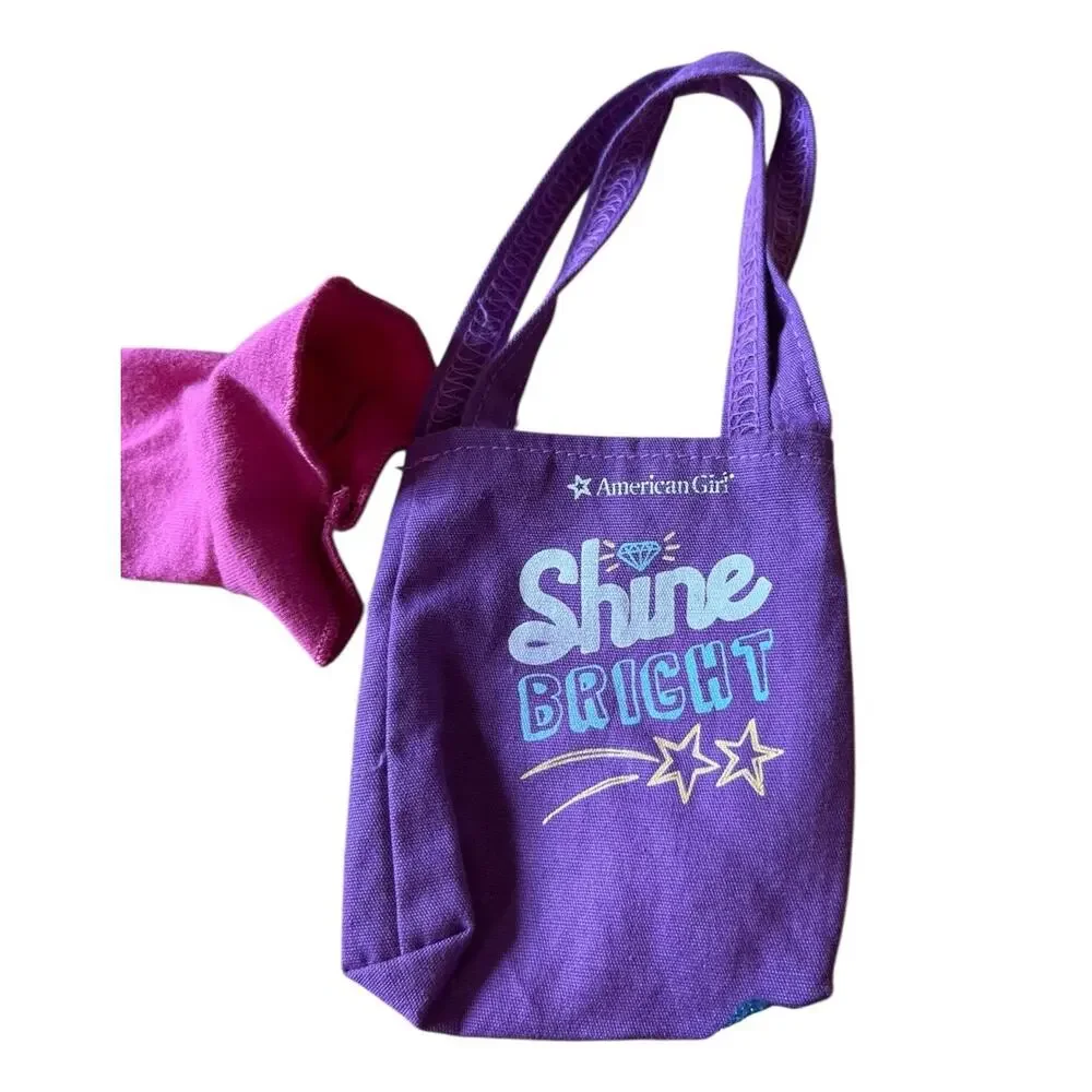 American Girl Doll Lot Of 4 Pieces Tote Bag Shine Bright, Jeans, Pants, Top